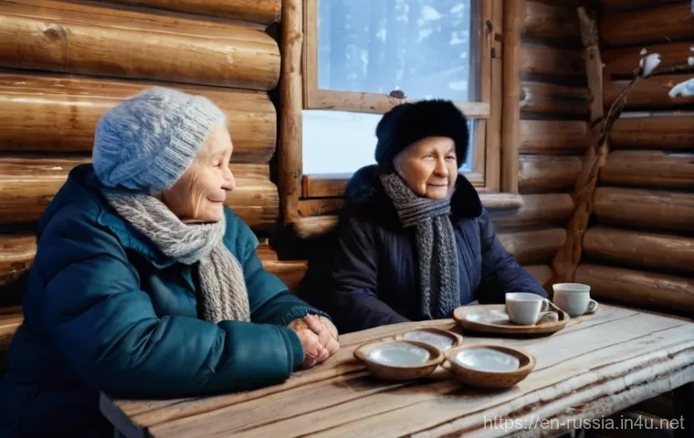 러시아 지역별 방언 차이 - The Melodic Whispers of the Russian North: "Okanye" in Arkhangelsk**

"A group of three elderly Russ...
